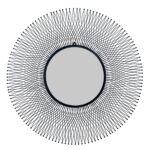 Rio Black Large Wire Mirror